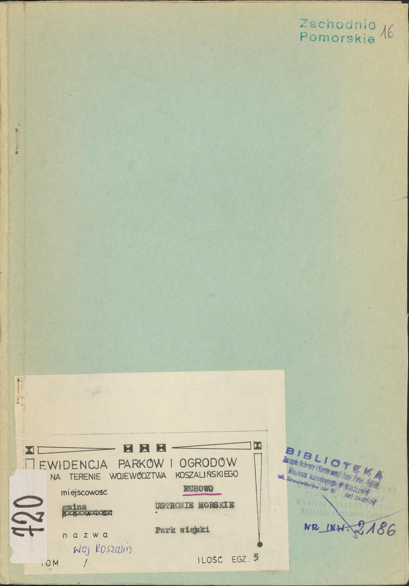 Ewidencja parkowa, skan nr 1