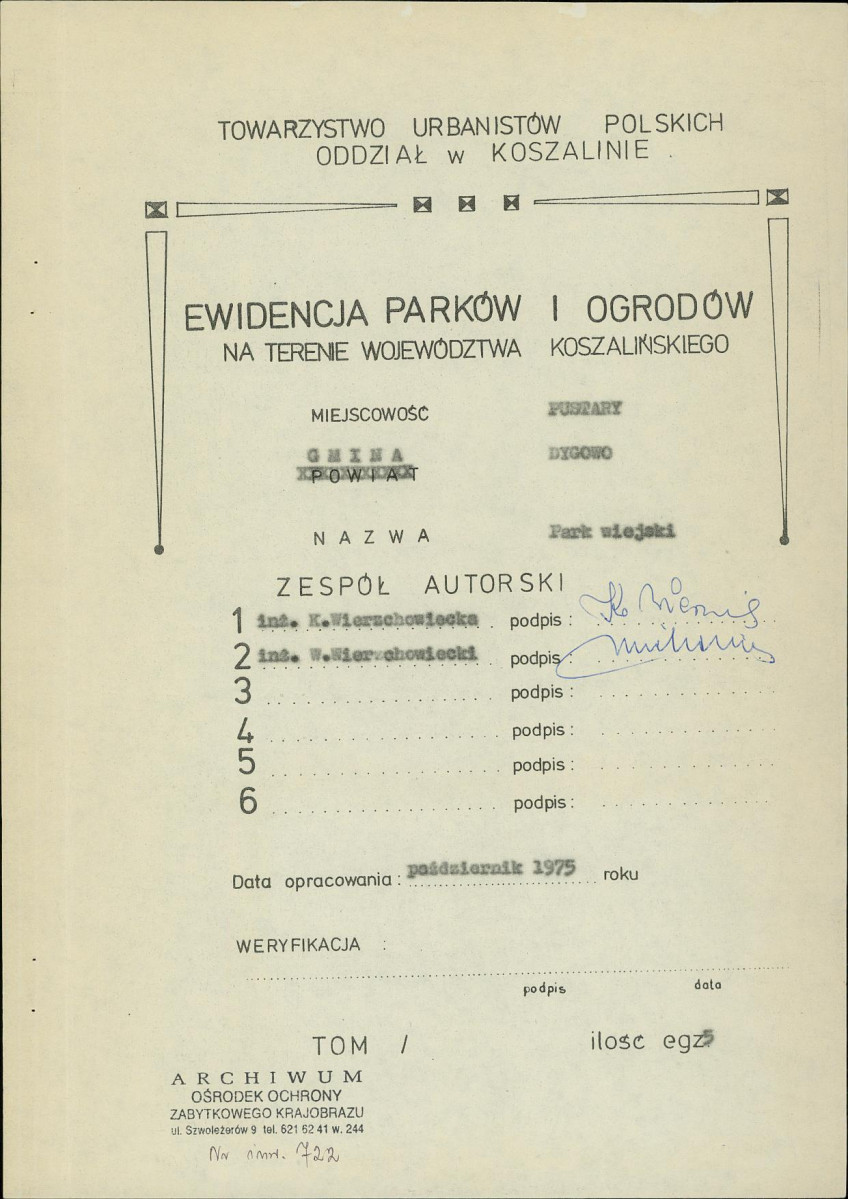 Ewidencja parkowa, skan nr 3