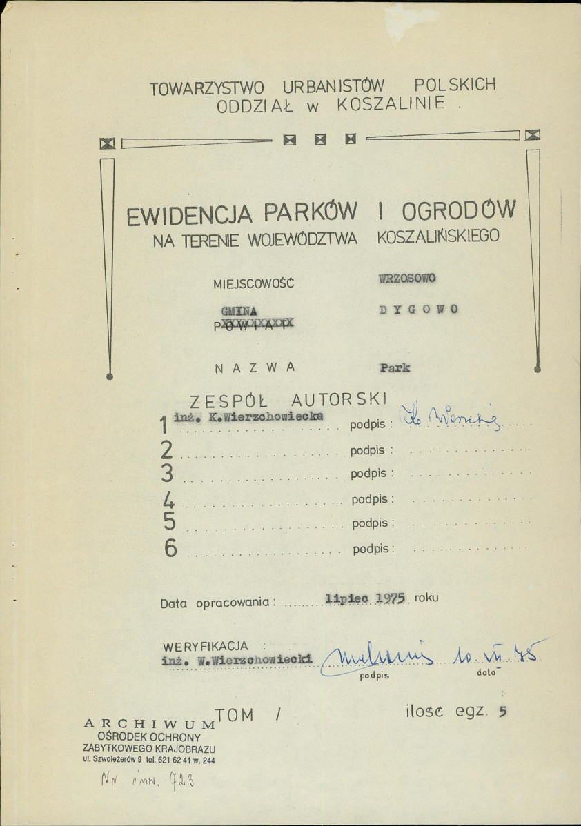Ewidencja parkowa, skan nr 3