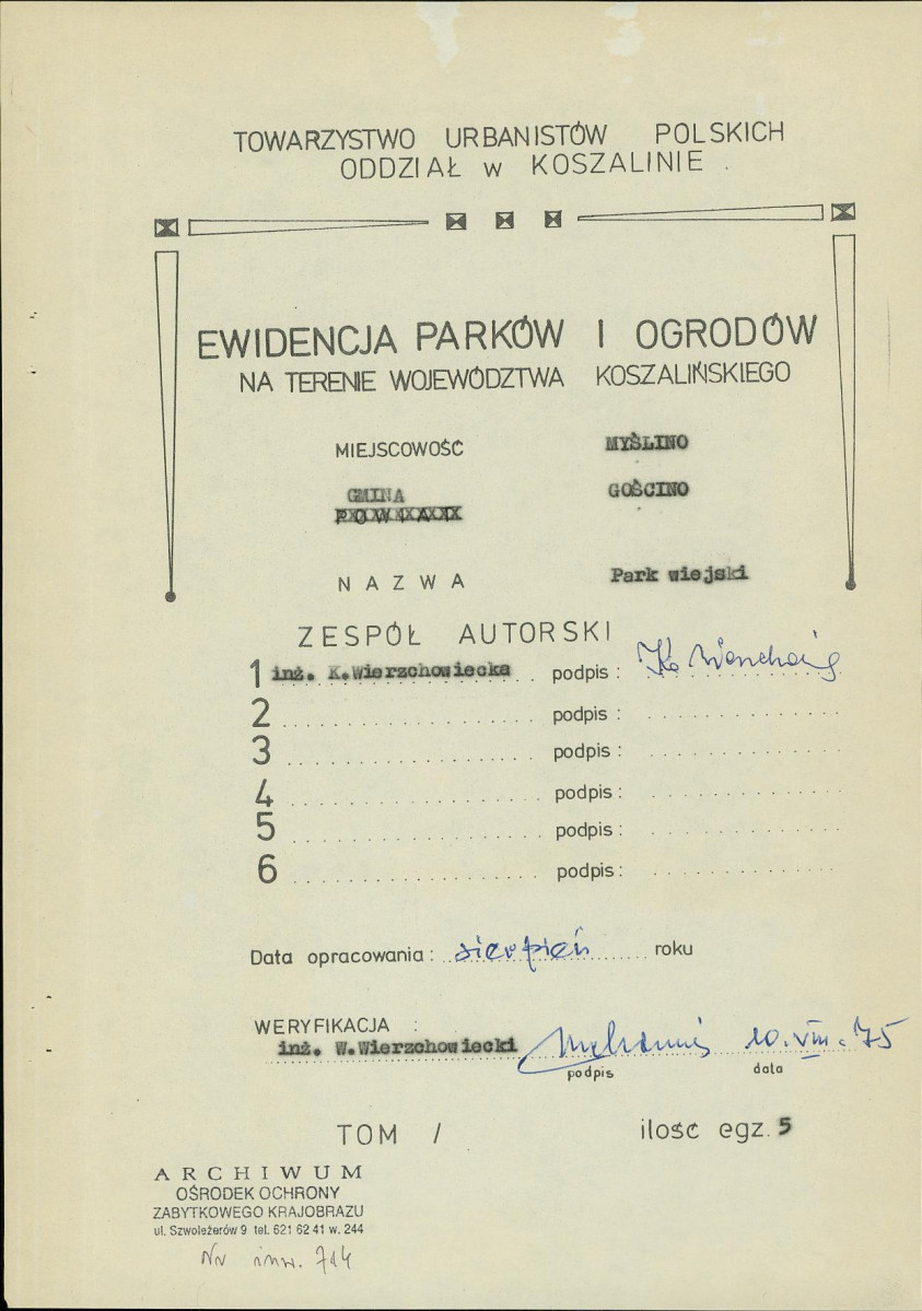 Ewidencja parkowa, skan nr 3