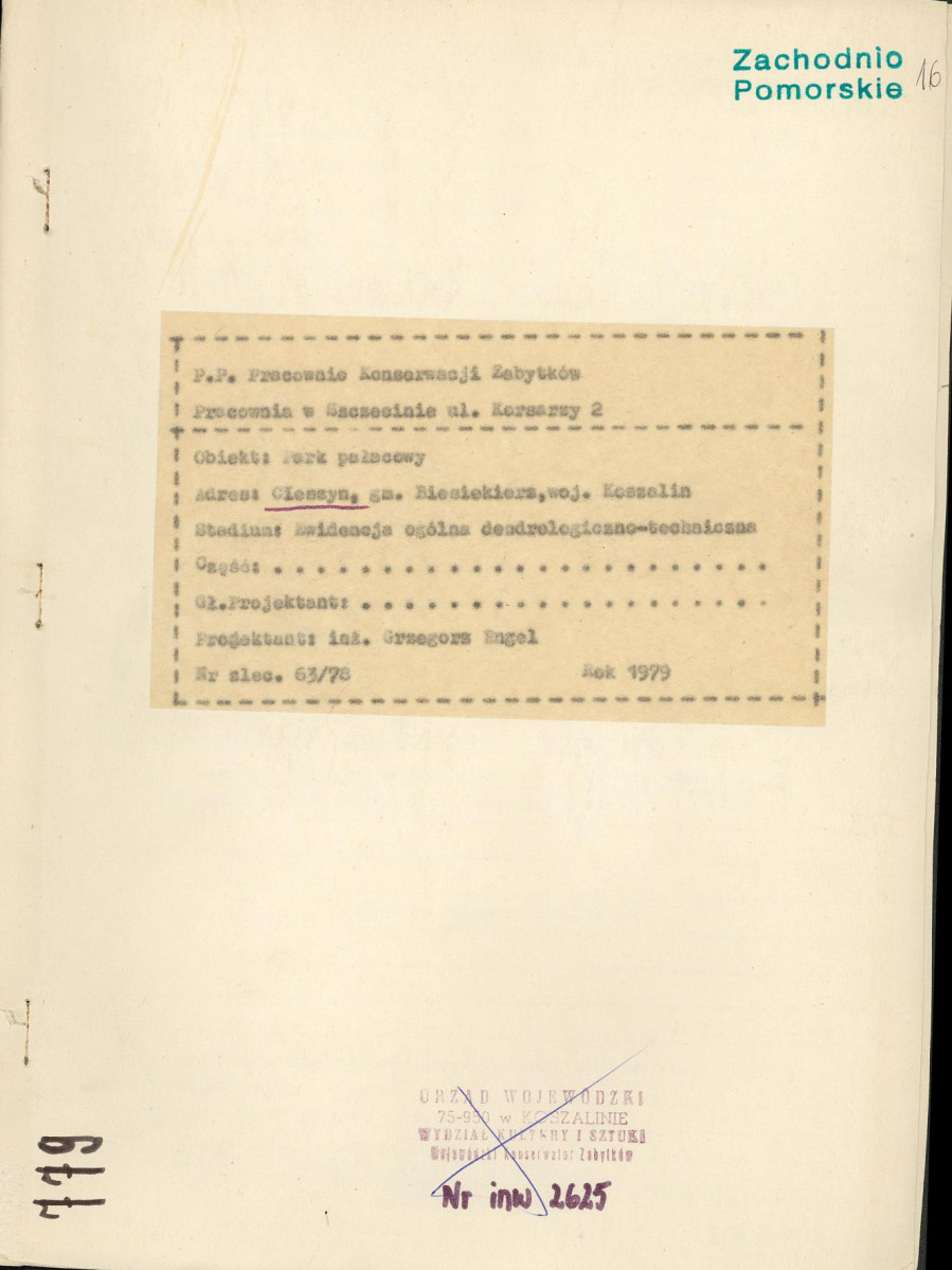 EP - Ewidencja parkowa, skan nr 1