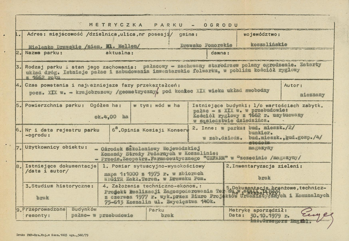 Ewidencja parkowa, skan nr 6