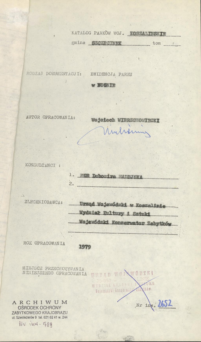 EP - Ewidencja parkowa, skan nr 4