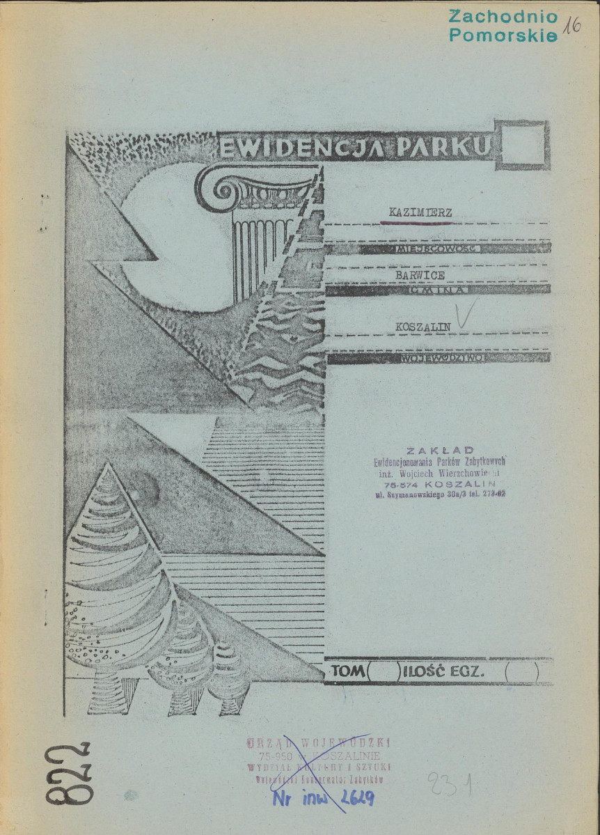 EP - Ewidencja parkowa, skan nr 1