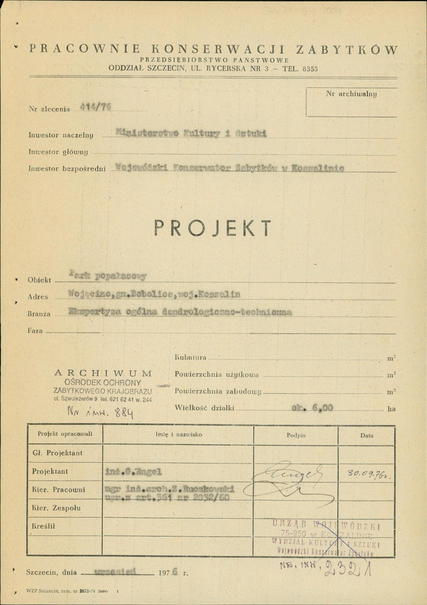 Ewidencja parkowa, skan nr 3