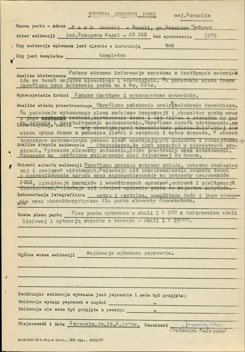 Ewidencja parkowa, skan nr 19