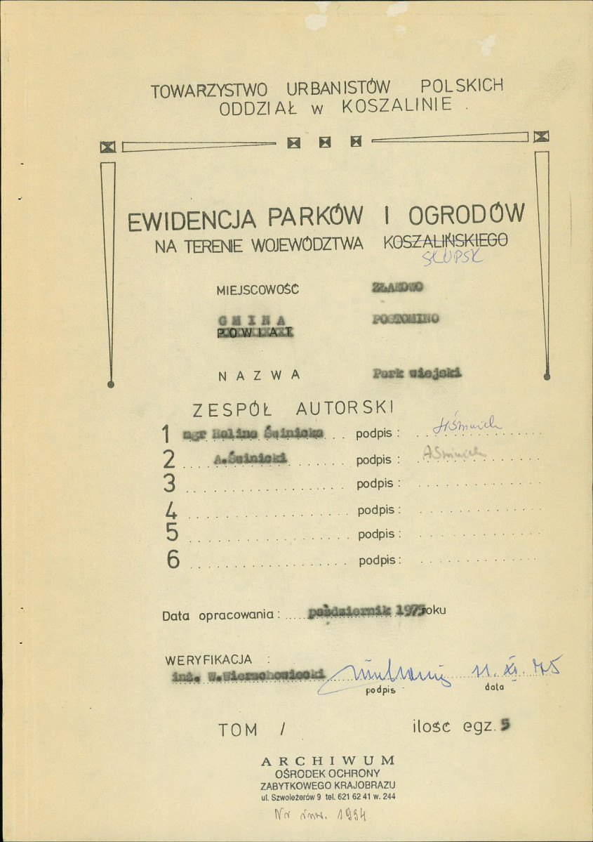 Ewidencja parkowa, skan nr 3