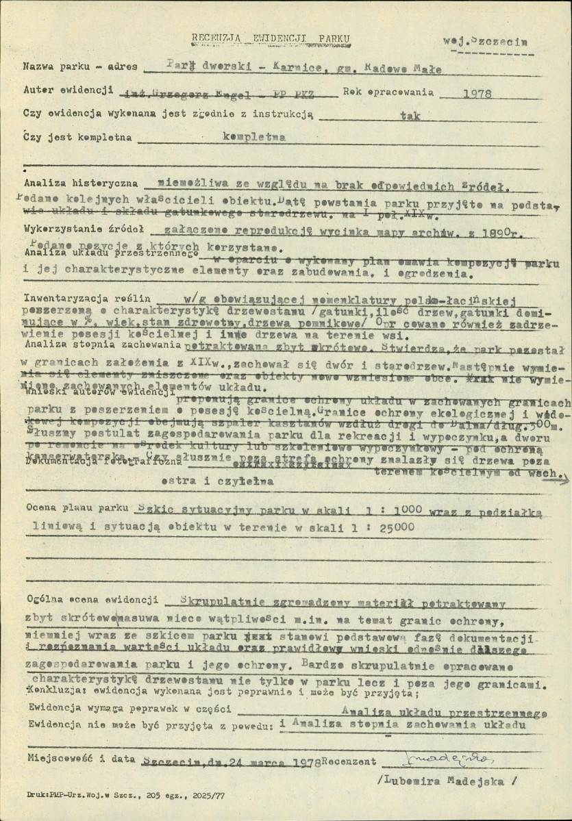 EP - Ewidencja parkowa, skan nr 15
