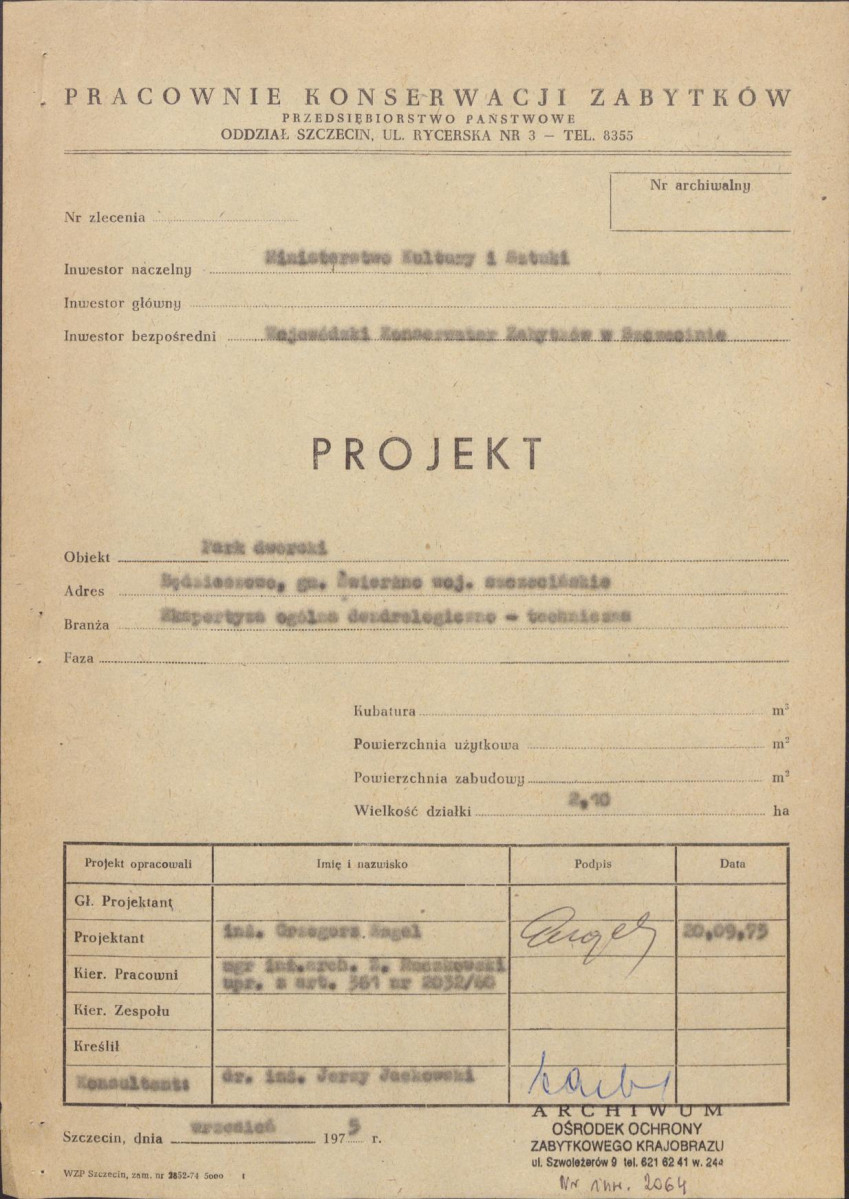 Ewidencja parkowa, skan nr 3