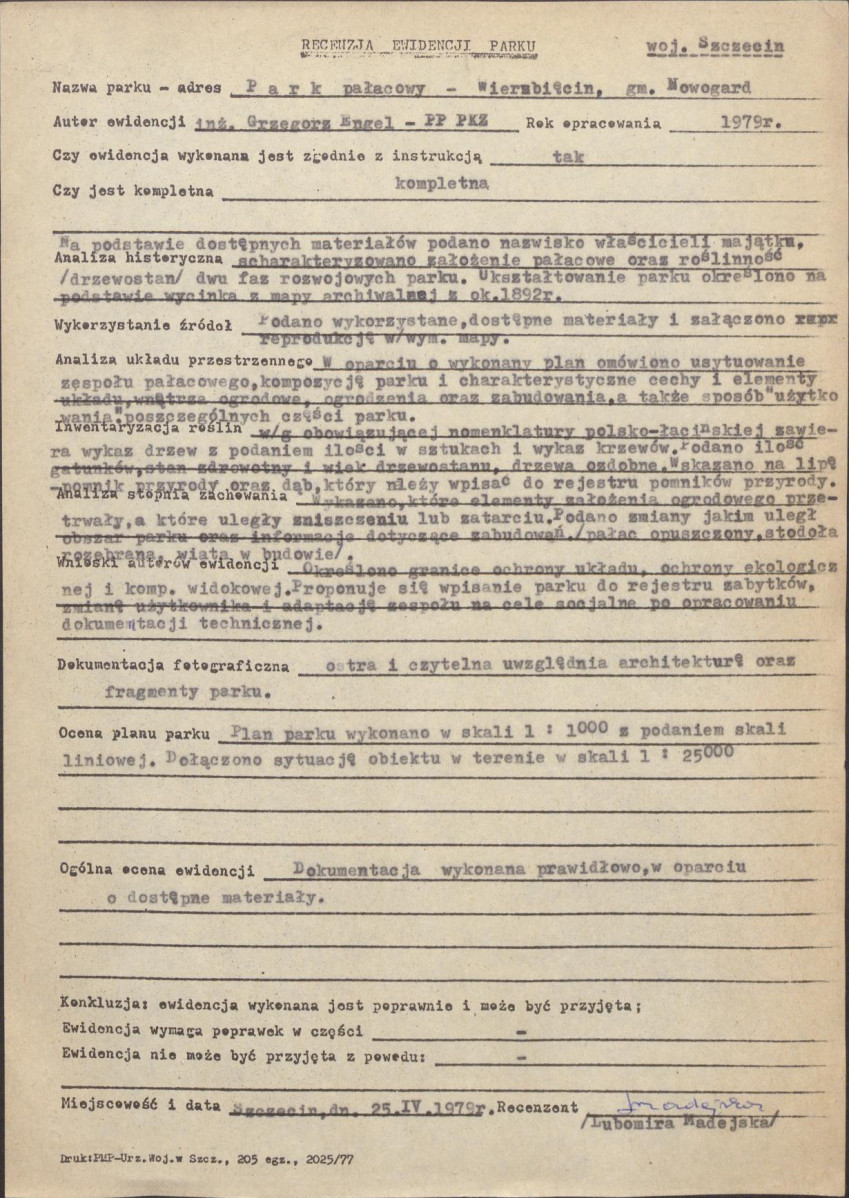 Ewidencja parkowa, skan nr 29