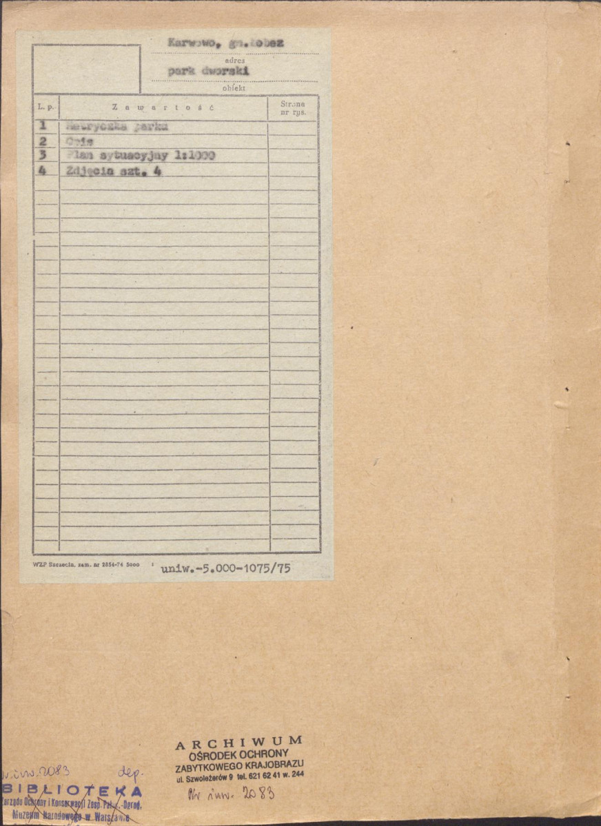 Ewidencja parkowa, skan nr 2