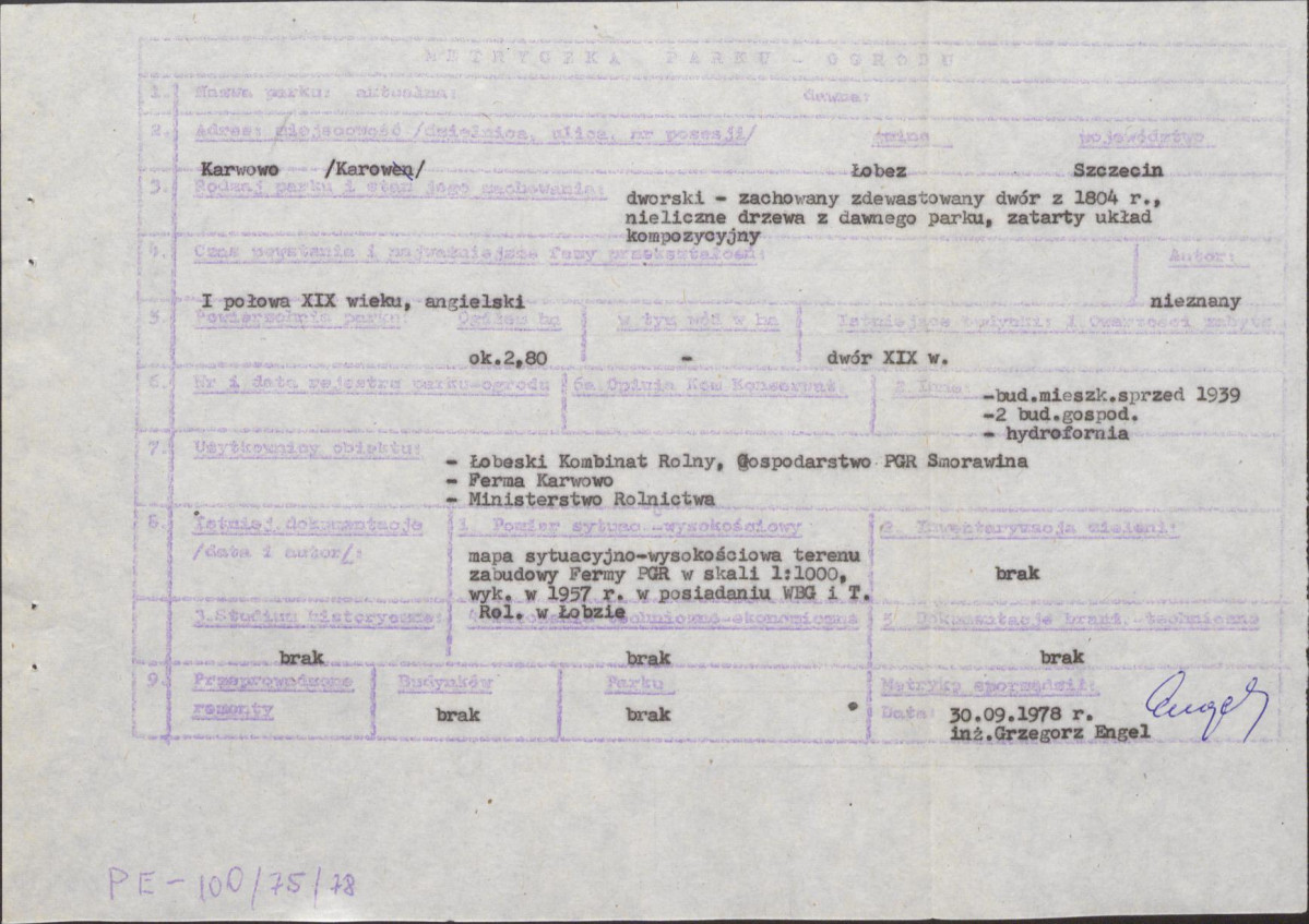 Ewidencja parkowa, skan nr 6