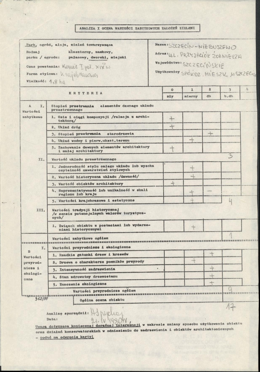 EP - Ewidencja parkowa, skan nr 3