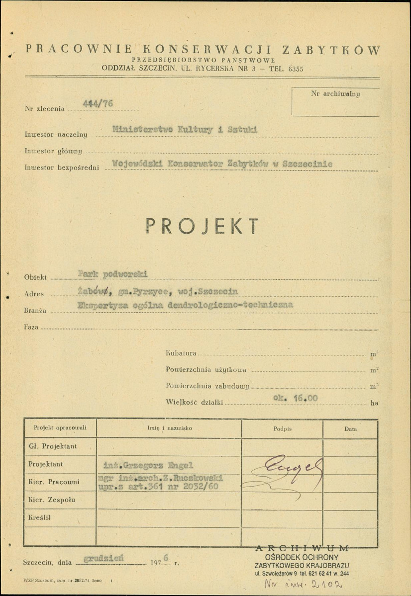 Ewidencja parkowa, skan nr 3