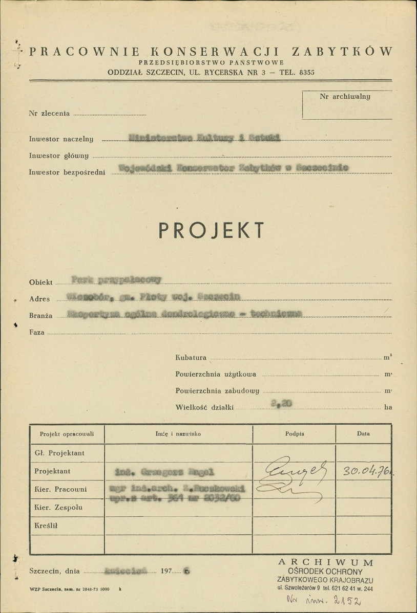 Ewidencja parkowa, skan nr 3