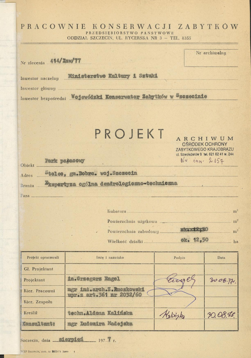 Ewidencja parkowa, skan nr 4