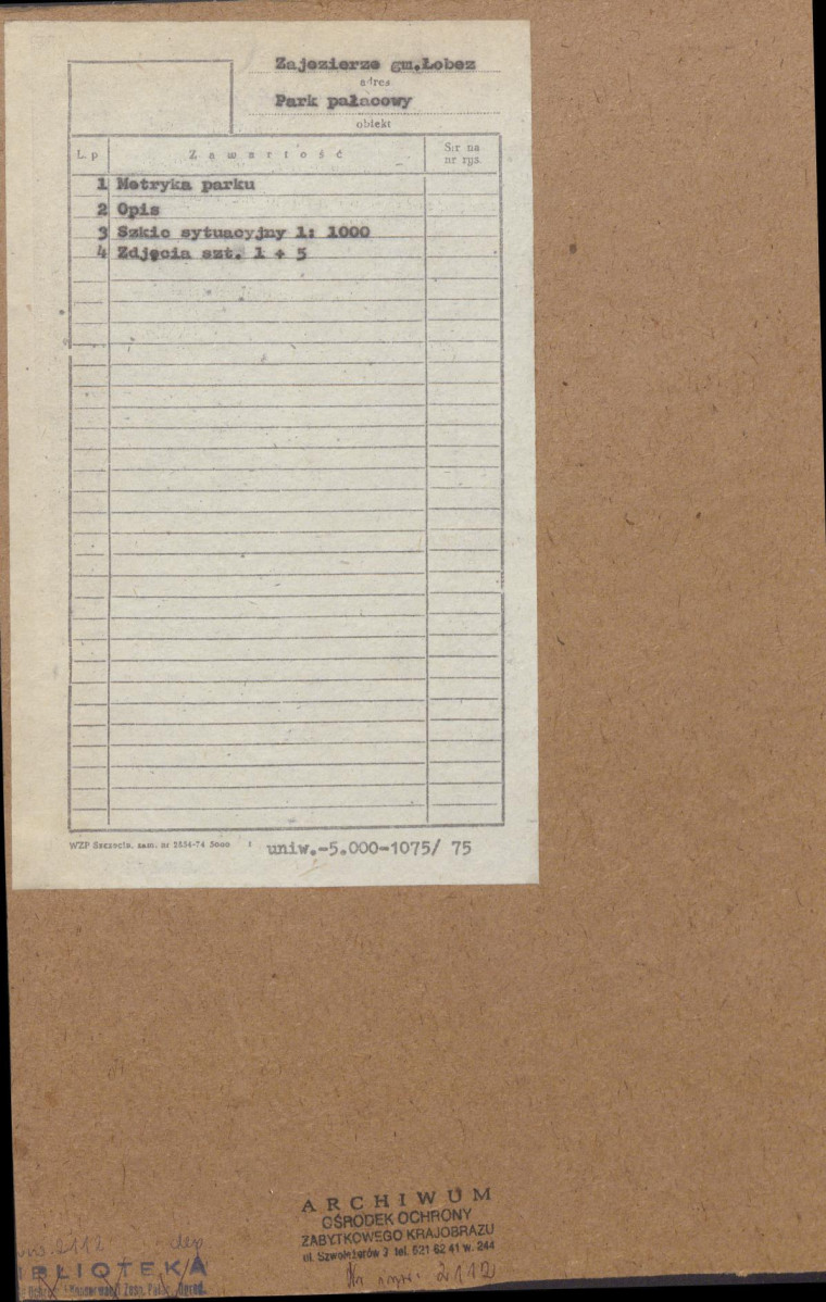 Ewidencja parkowa, skan nr 2