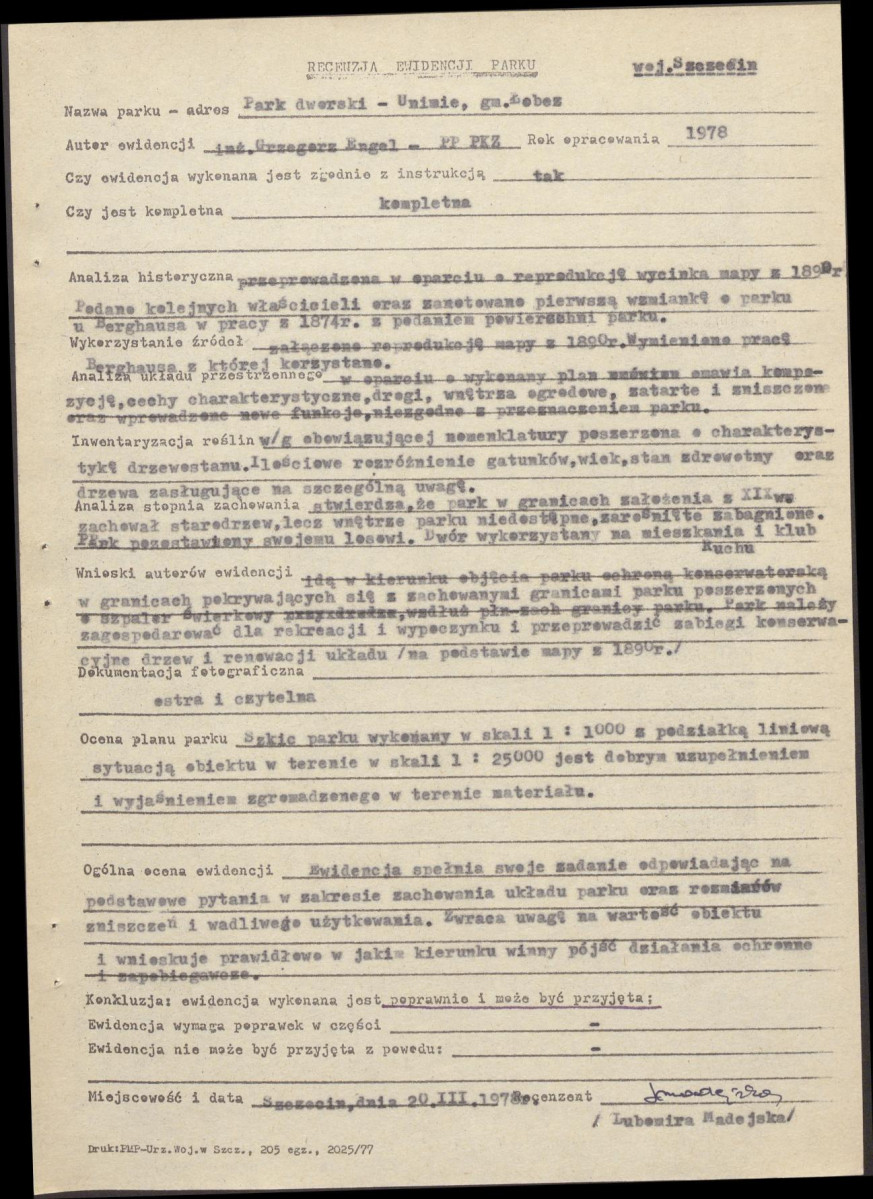 Ewidencja parkowa, skan nr 14