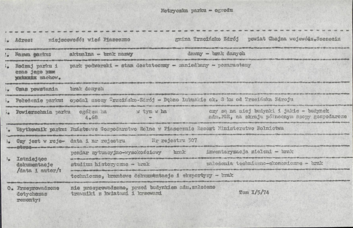 Ewidencja parkowa, skan nr 4