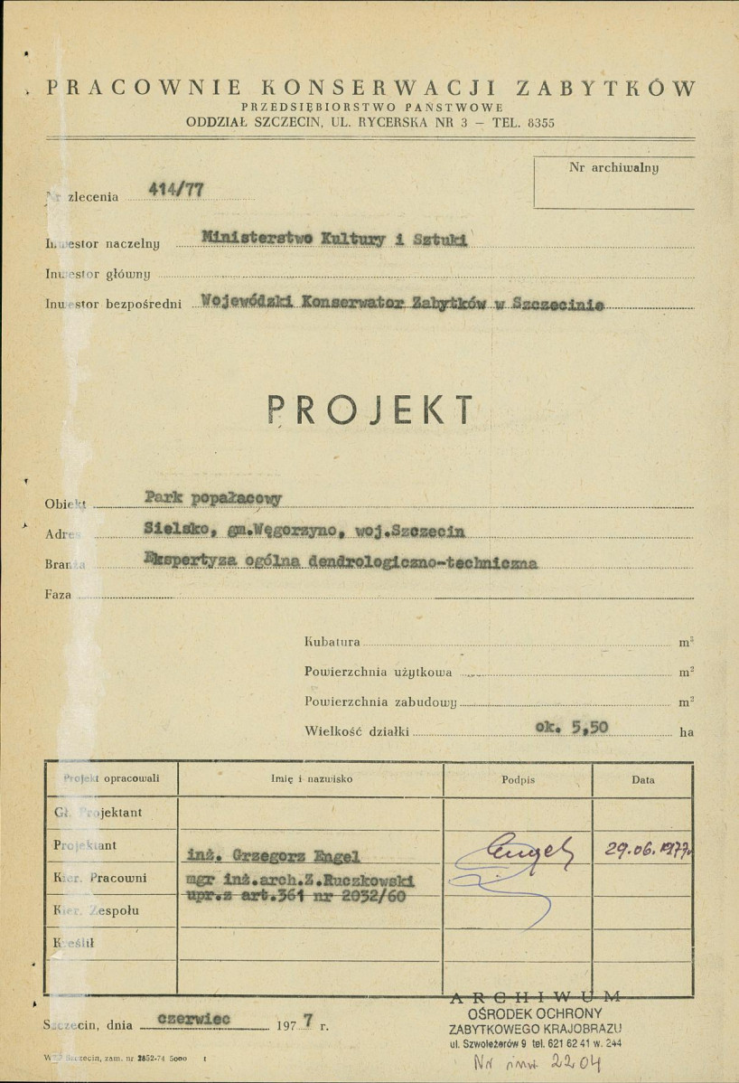 Ewidencja parkowa, skan nr 6