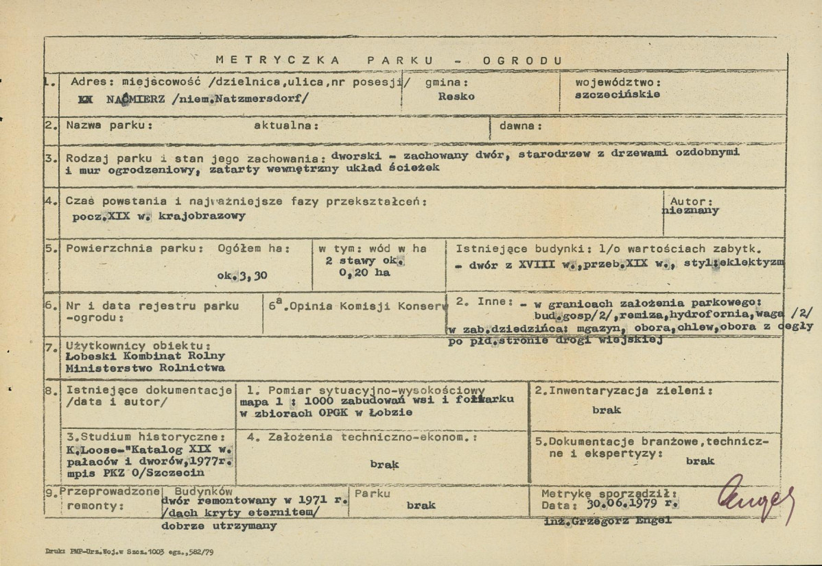 Ewidencja parkowa, skan nr 6