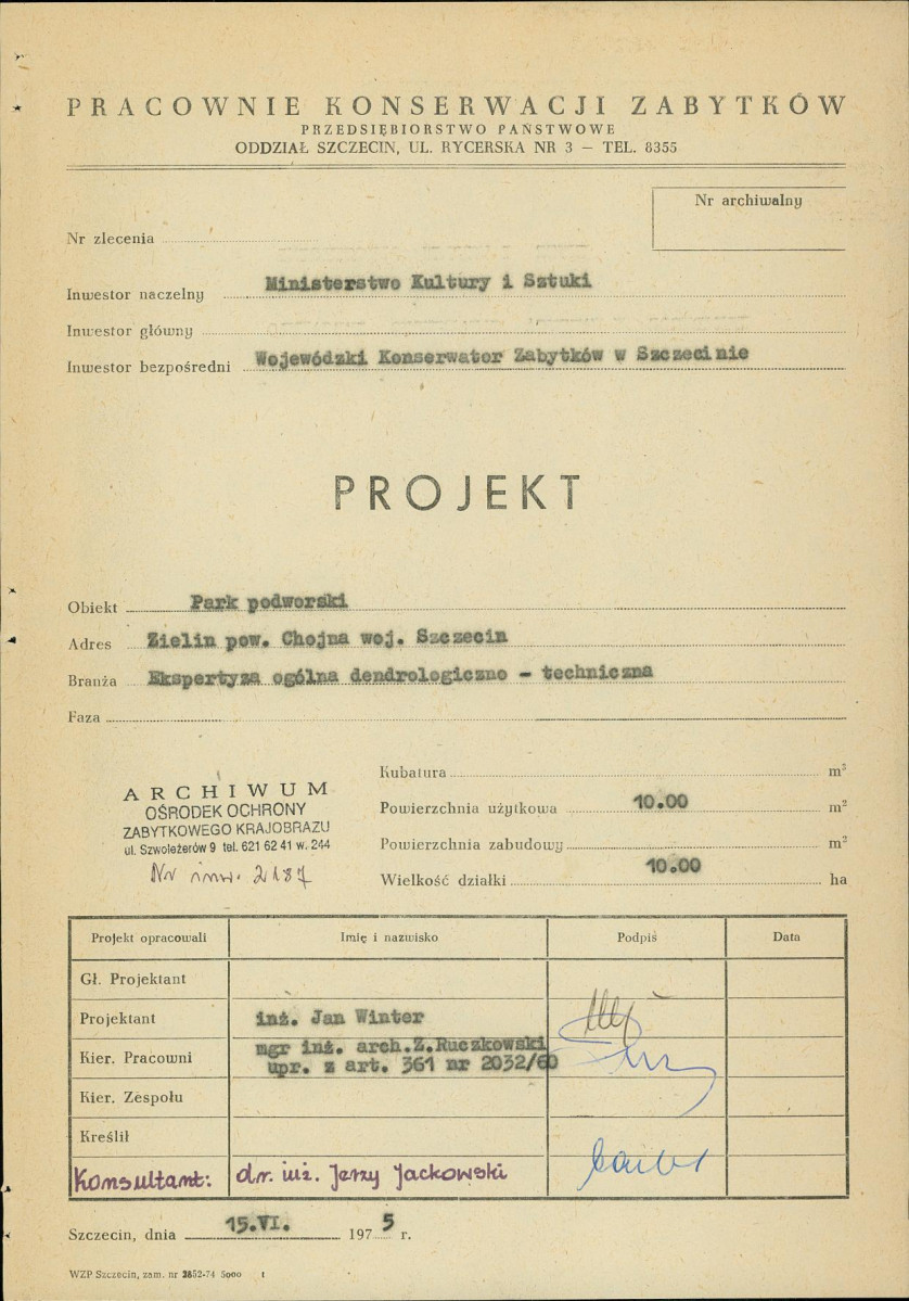 Ewidencja parkowa, skan nr 3