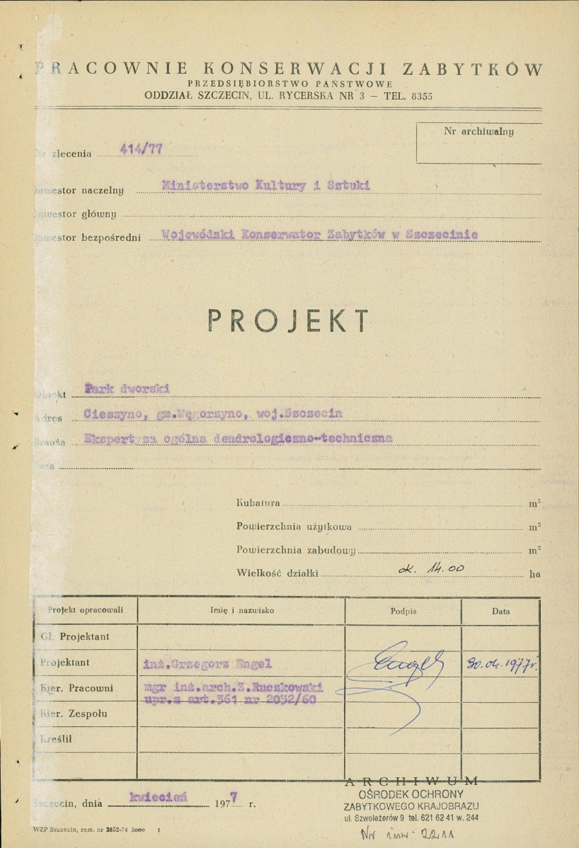 Ewidencja parkowa, skan nr 4