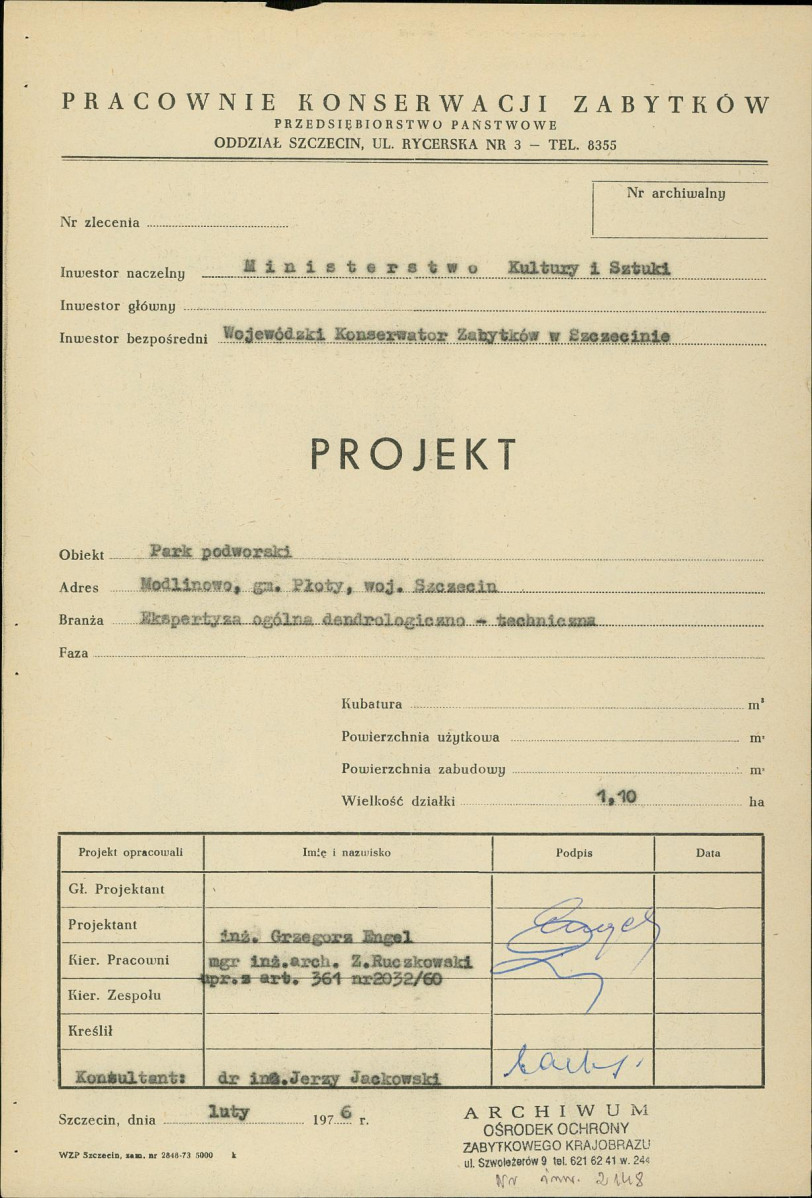 Ewidencja parkowa, skan nr 3