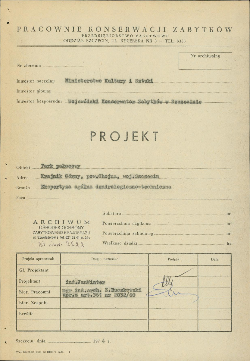 Ewidencja parkowa, skan nr 3