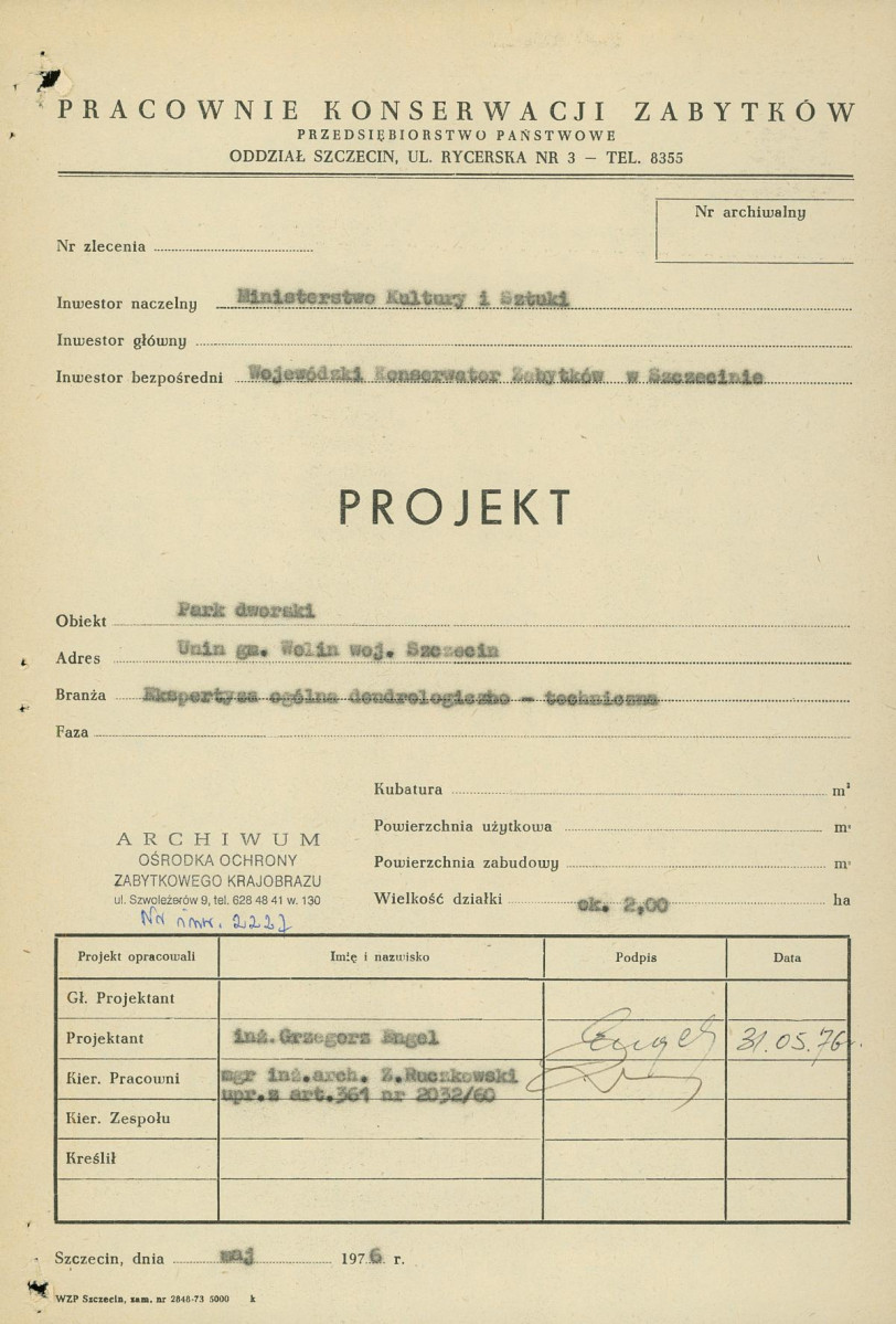 Ewidencja parkowa, skan nr 3