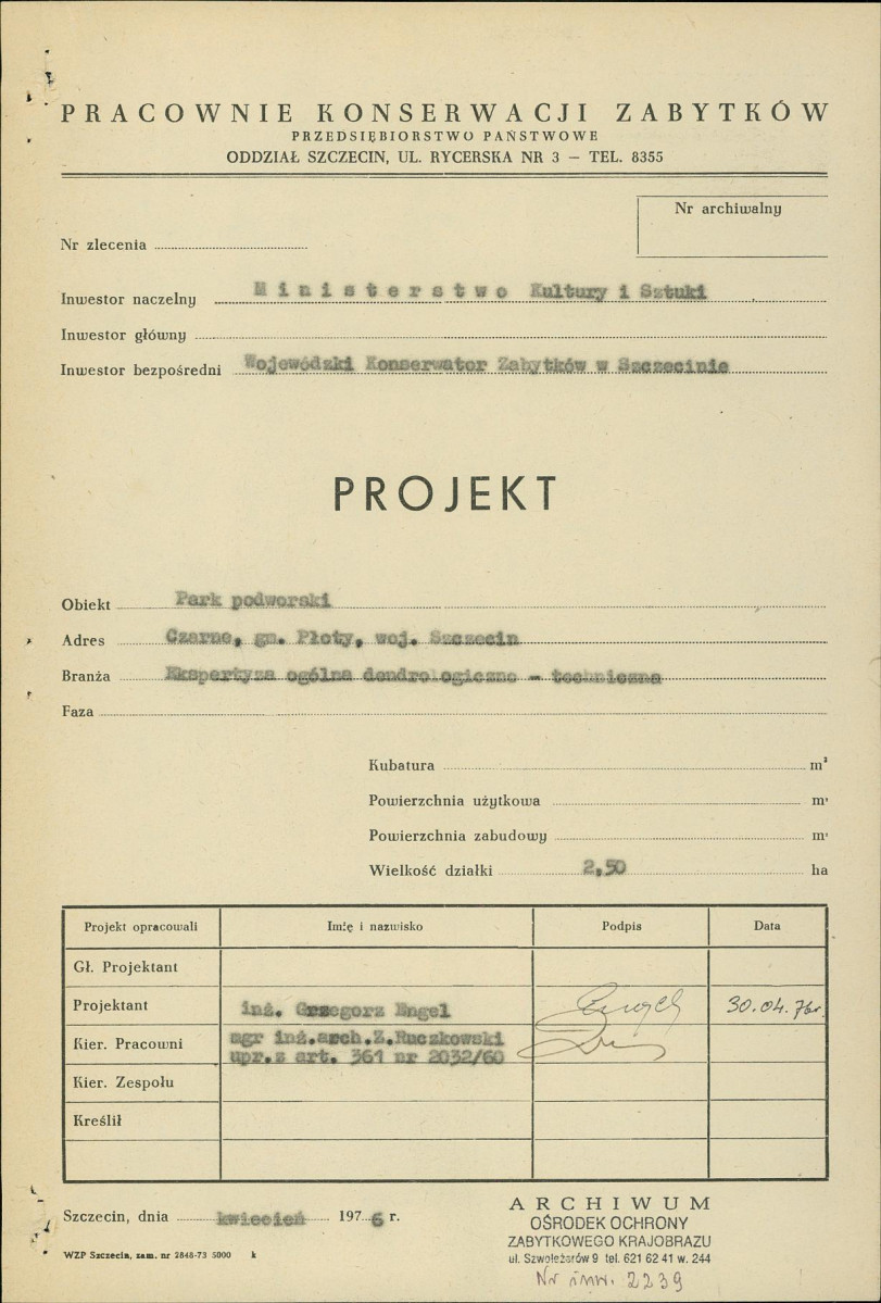 Ewidencja parkowa, skan nr 3