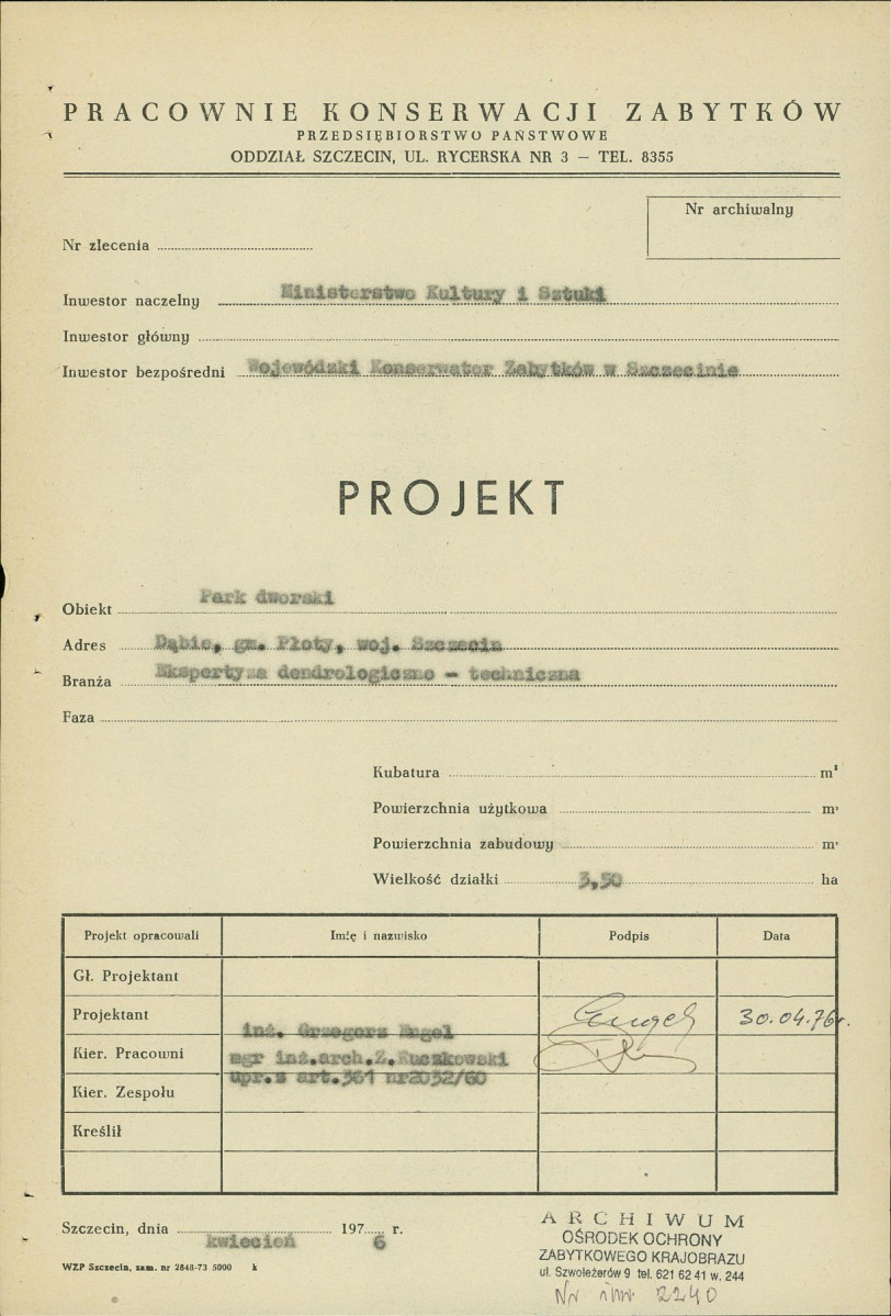 Ewidencja parkowa, skan nr 3