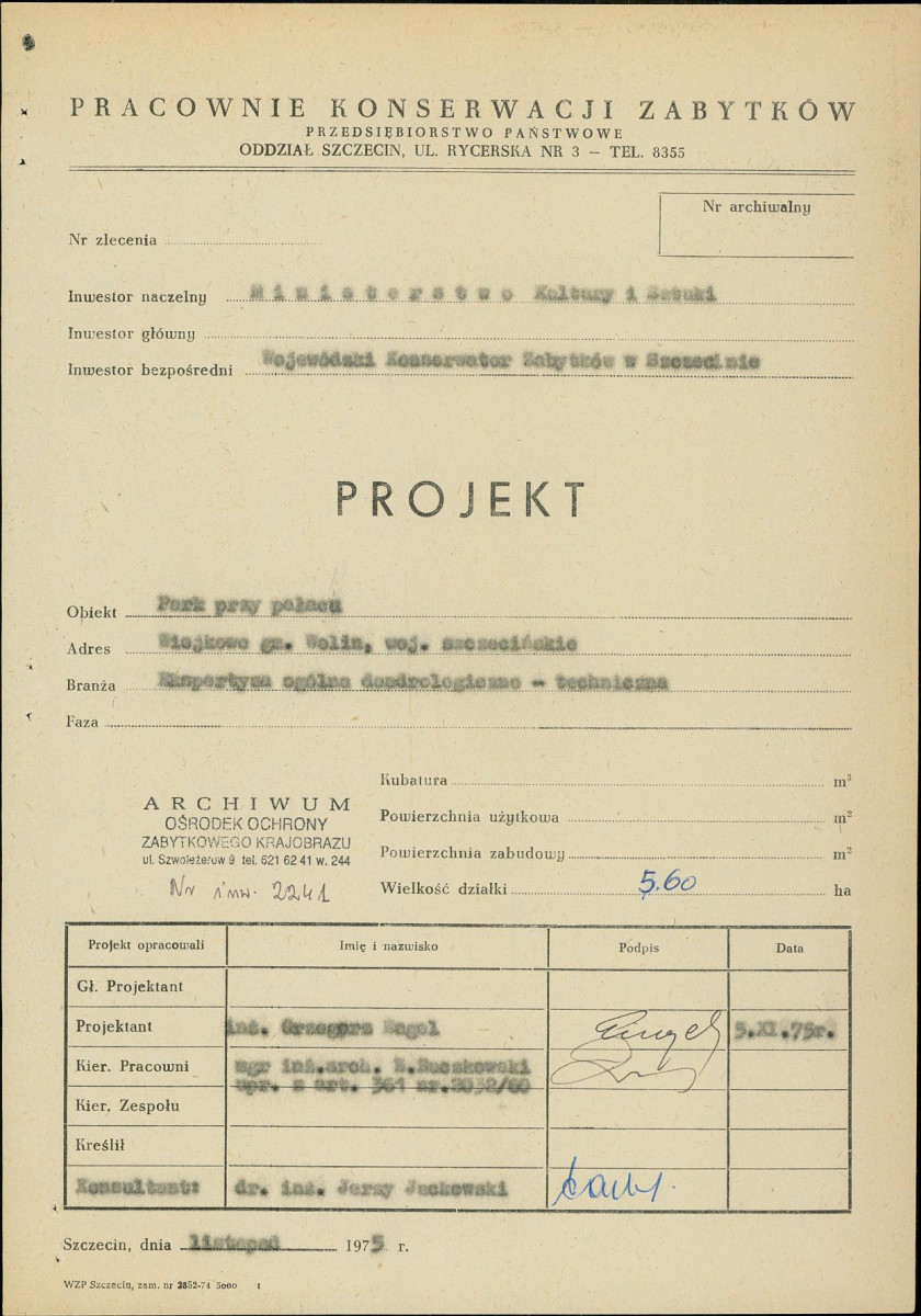 Ewidencja parkowa, skan nr 3