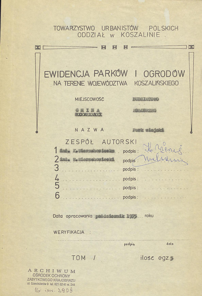 Ewidencja parkowa, skan nr 3