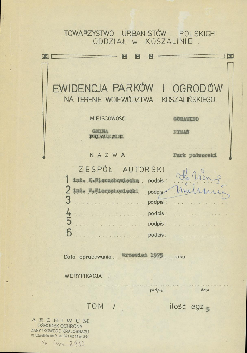 Ewidencja parkowa, skan nr 3