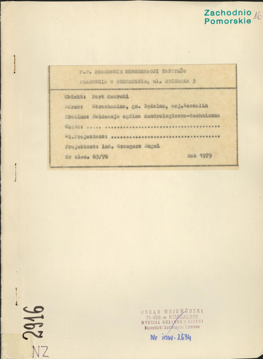 Ewidencja parkowa, skan nr 1