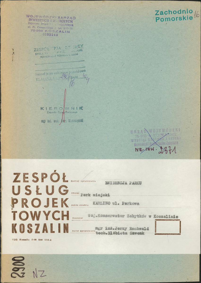 Ewidencja parkowa, skan nr 1