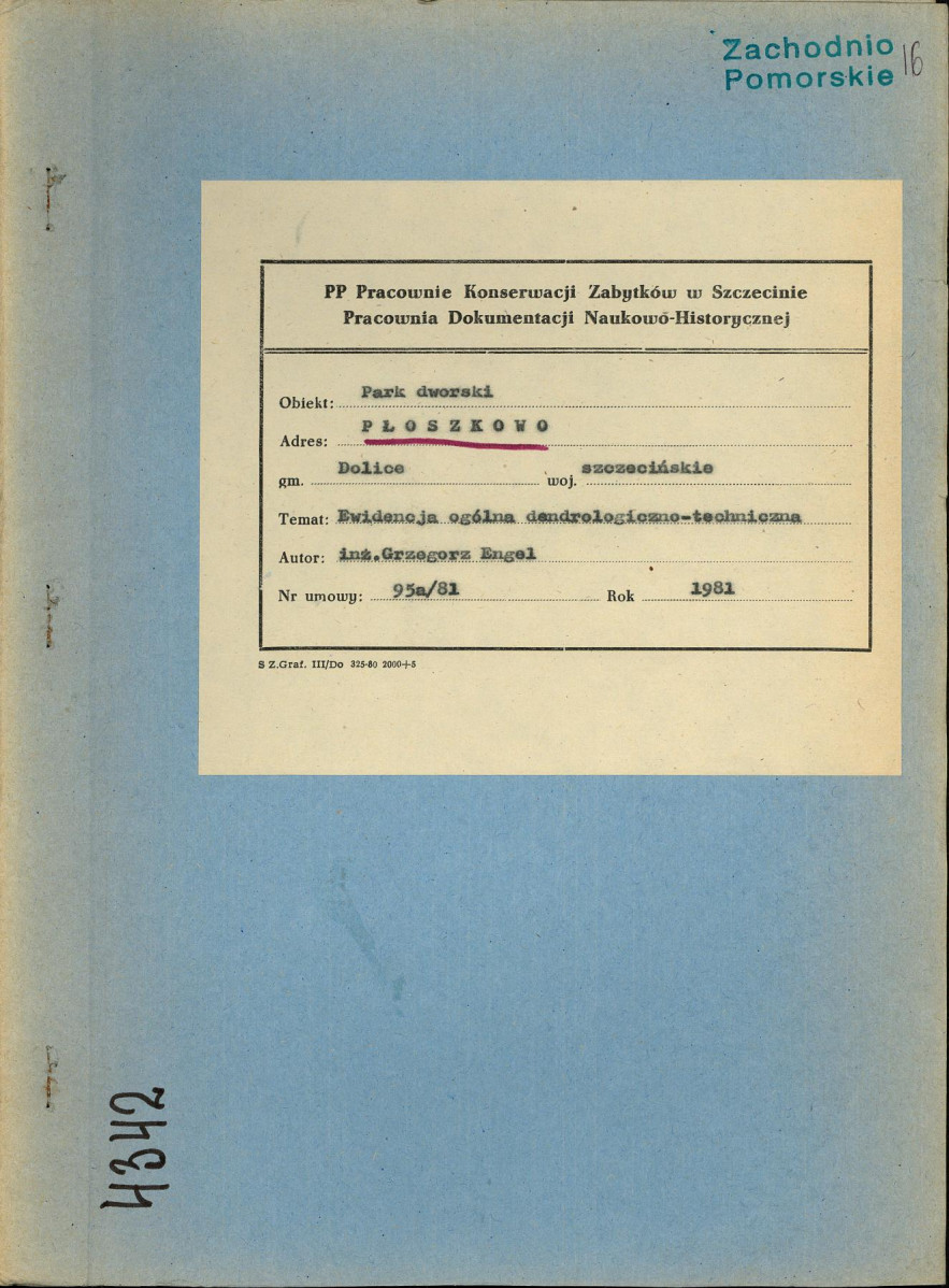 EP - Ewidencja parkowa, skan nr 1