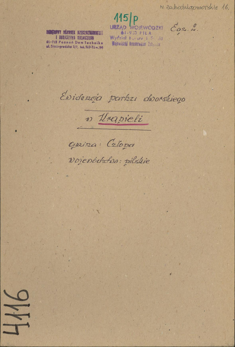 EP - Ewidencja parkowa, skan nr 1