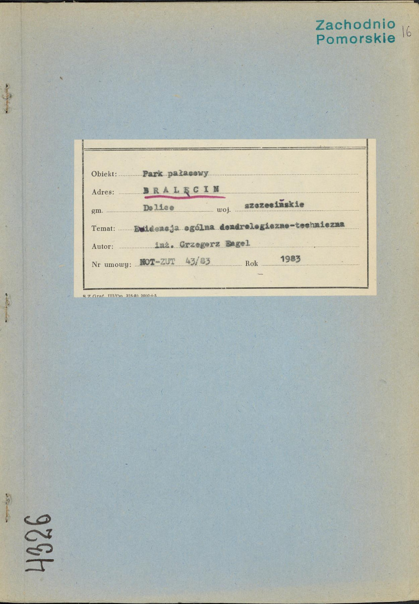 EP - Ewidencja parkowa, skan nr 1