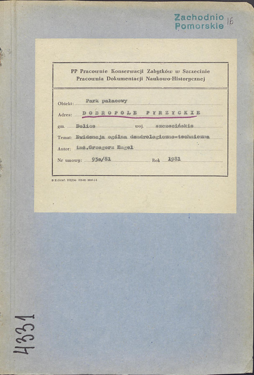 EP - Ewidencja parkowa, skan nr 1