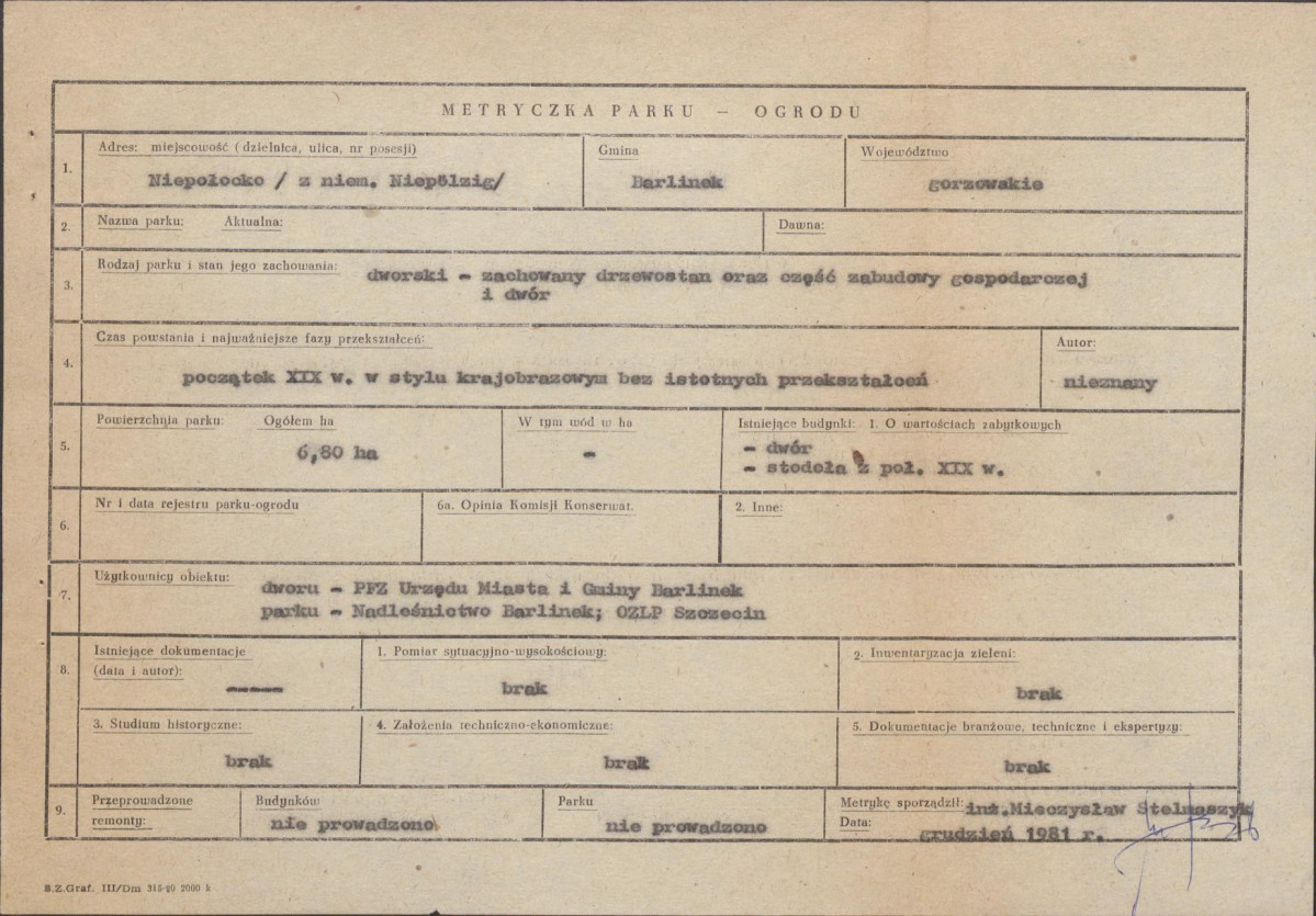 Ewidencja parkowa, skan nr 6