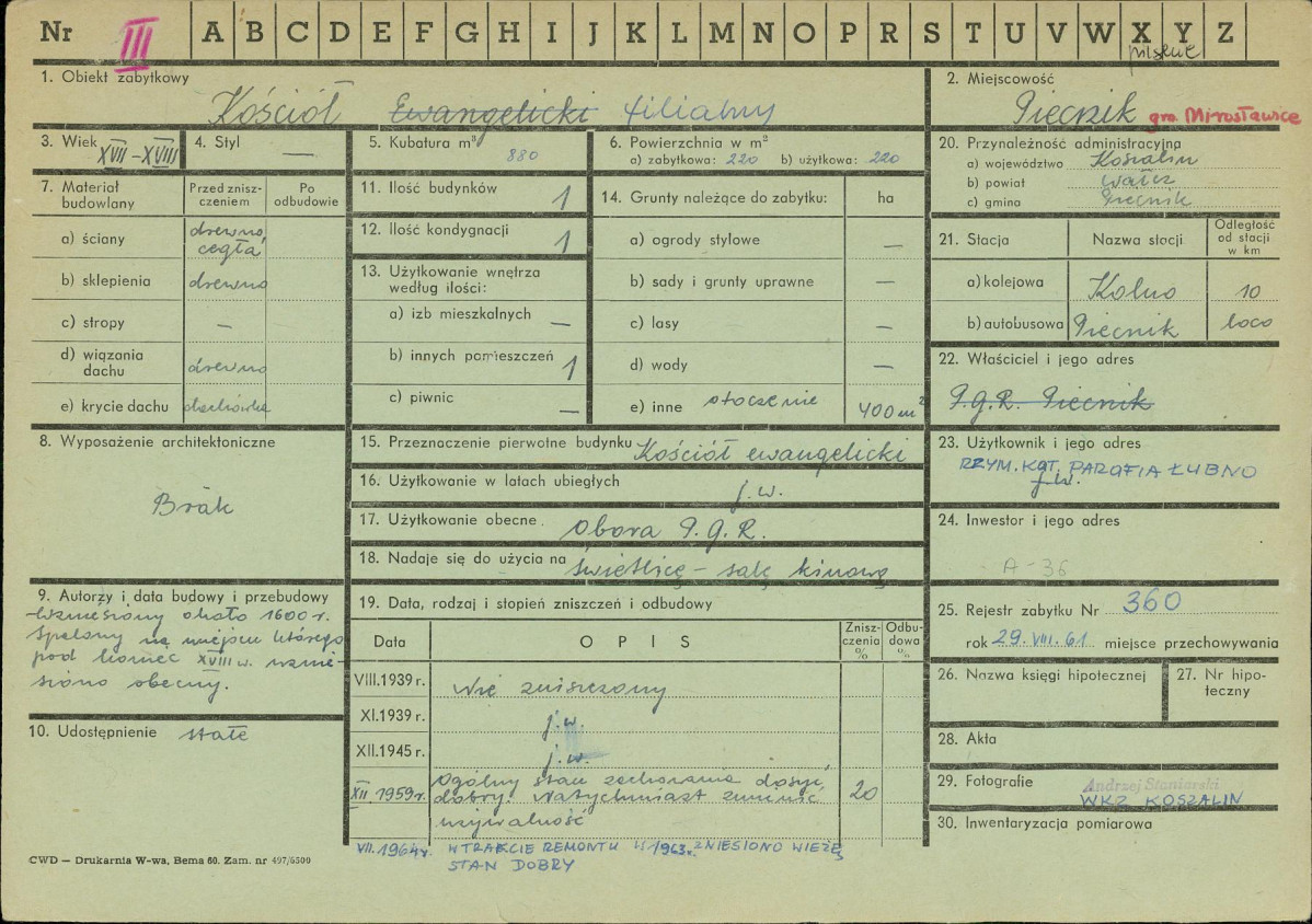 KZ - Karta zielona, skan nr 1