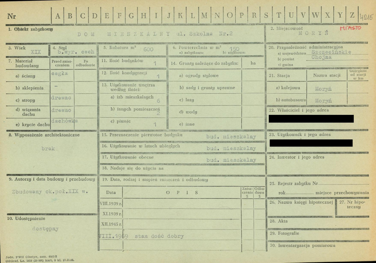 KZ - Karta zielona, skan nr 1