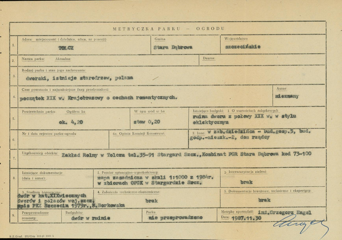 EP - Ewidencja parkowa, skan nr 5