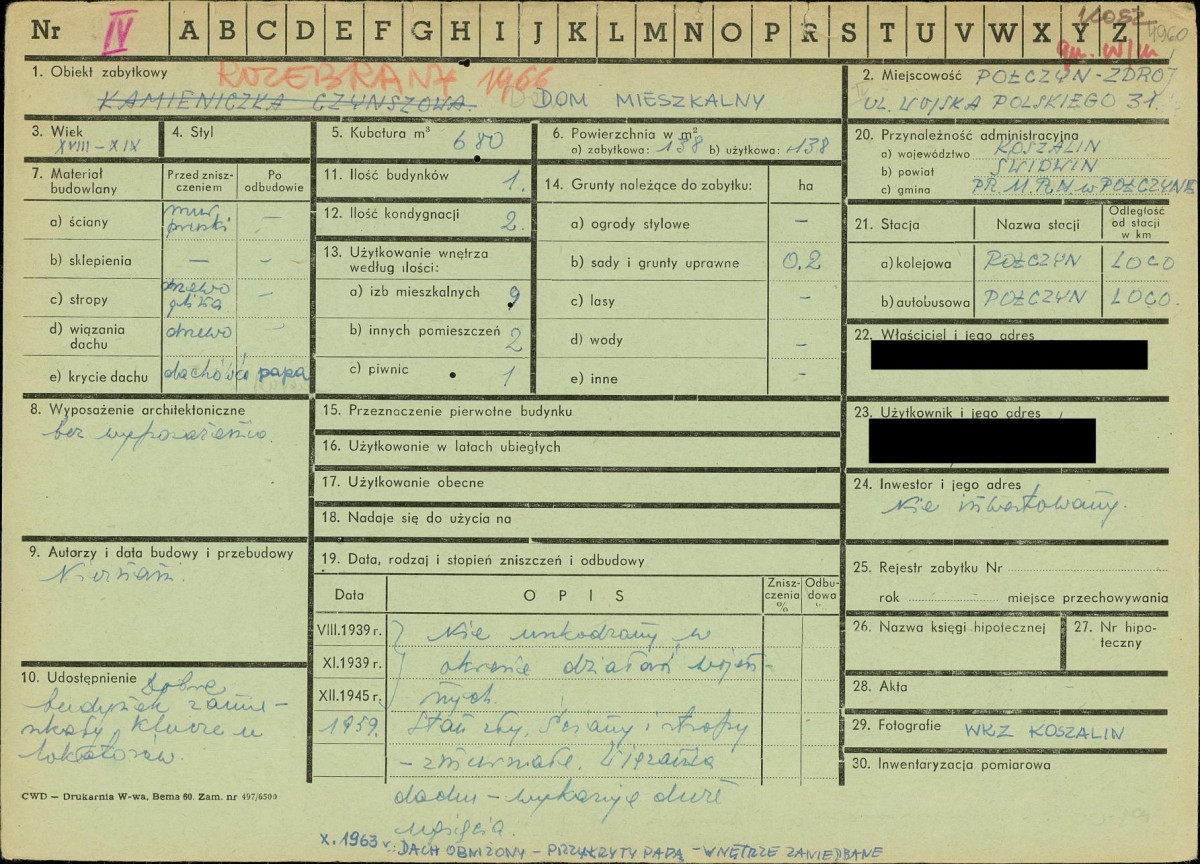 KZ - Karta zielona, skan nr 1