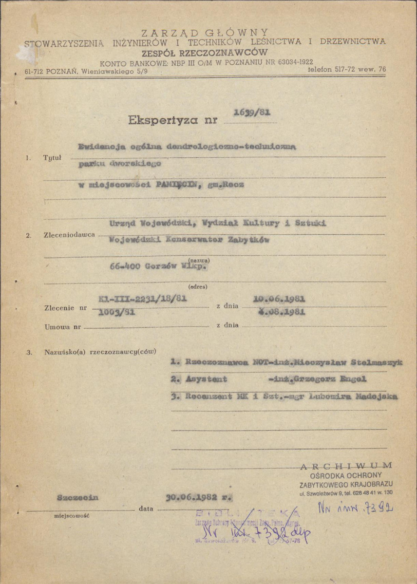 Ewidencja parkowa, skan nr 4
