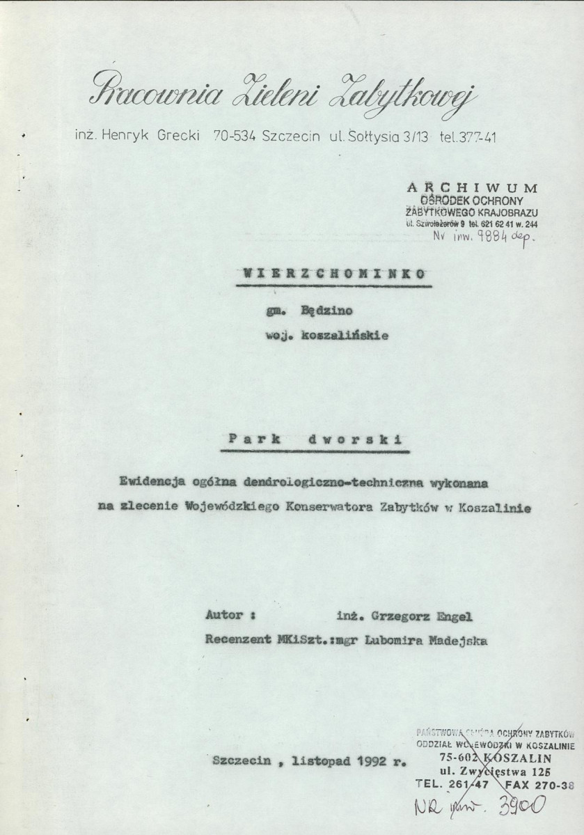 EP - Ewidencja parkowa, skan nr 3