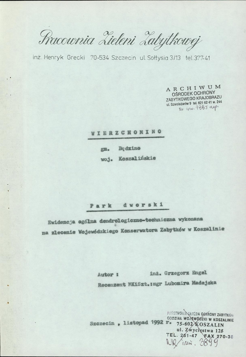 EP - Ewidencja parkowa, skan nr 3
