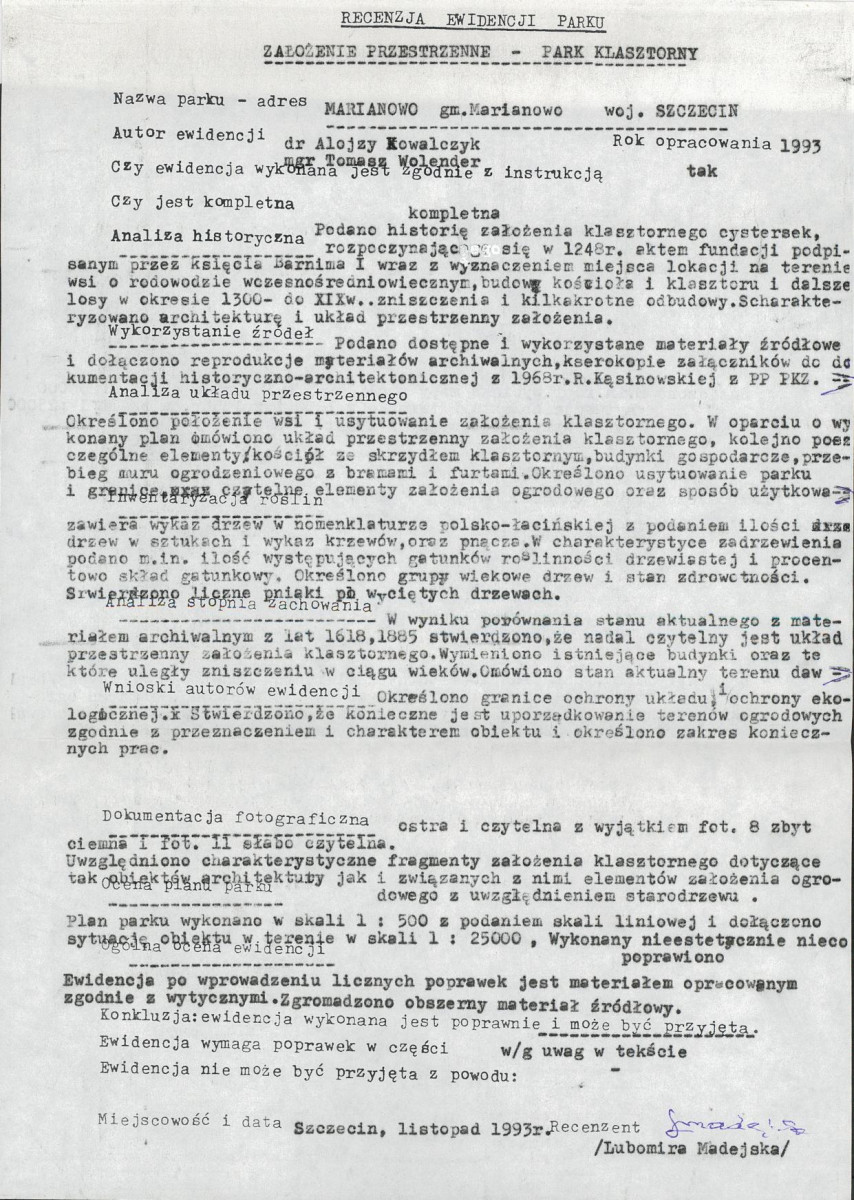 Ewidencja parkowa, skan nr 6